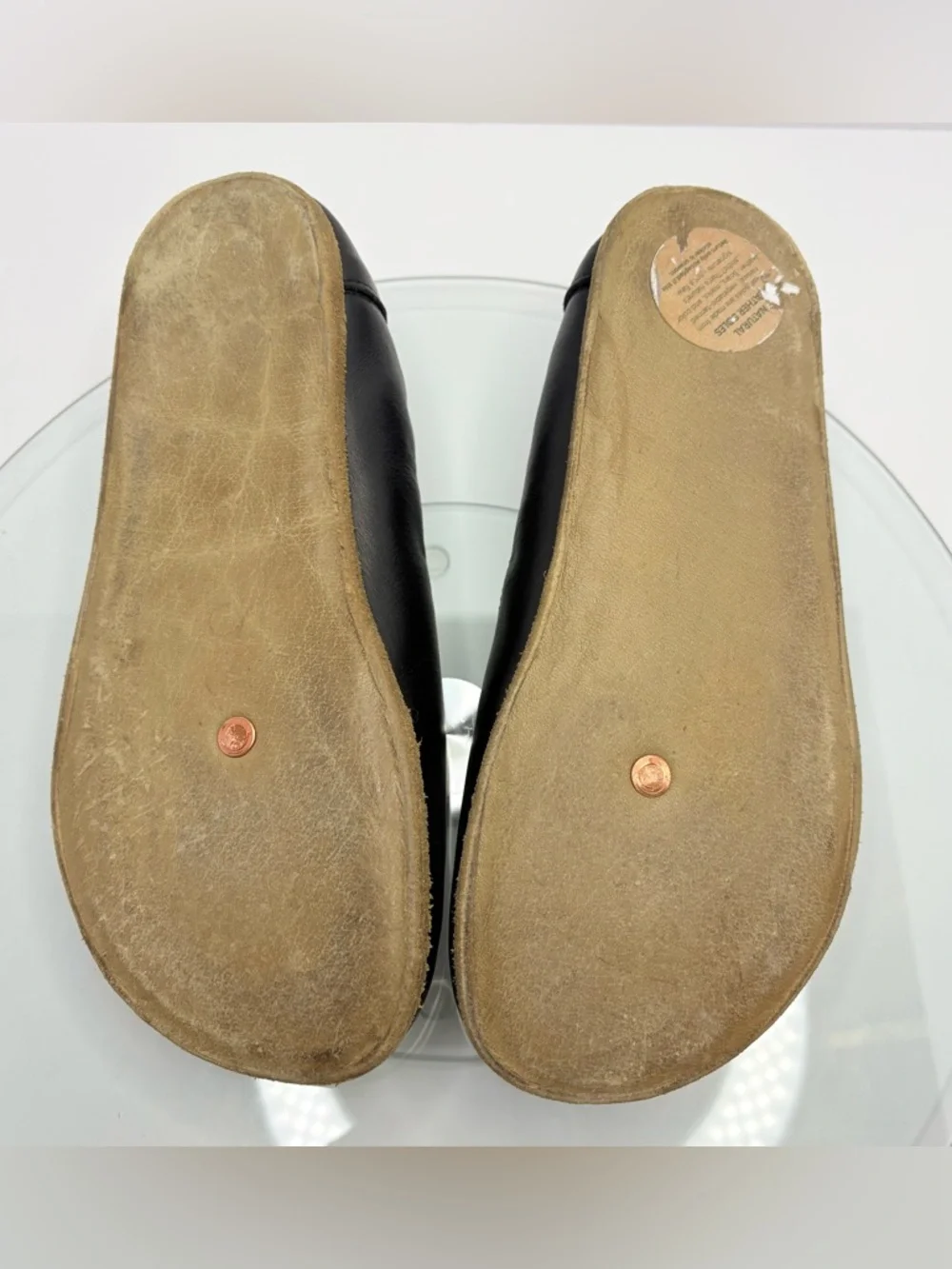 Earthing Harmony Ballet Flats Black Leather Grounding Barefoot Wide Toe Box 40 - Picture 9 of 10